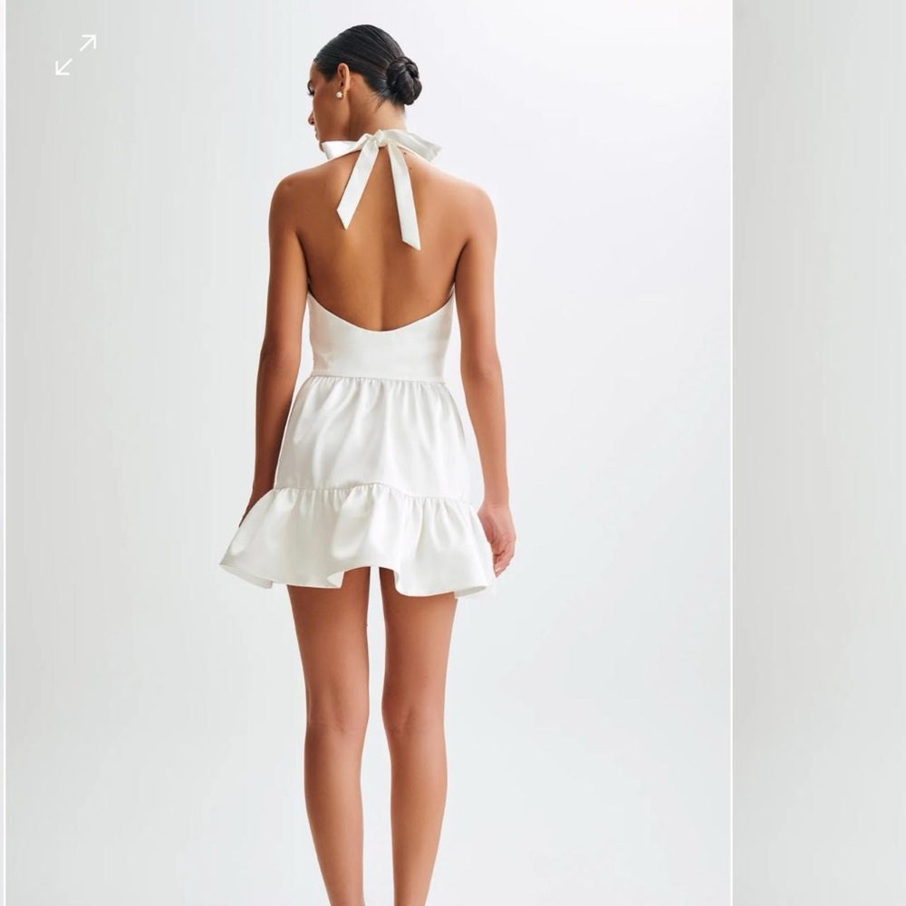Meshki White Ruffle Mini Dress - Picture 5 of 9